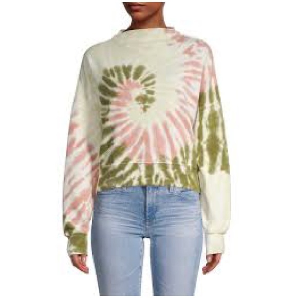 Eleven Paris Tie-Dye Mockneck Sweatshirt Size Medium - Picture 1 of 12